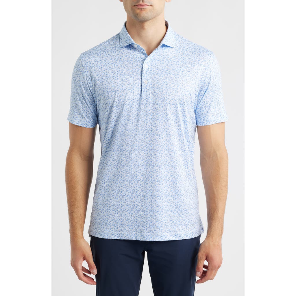Johnnie-o Marietta Featherweight Prep-formance Jersey Polo In Blue