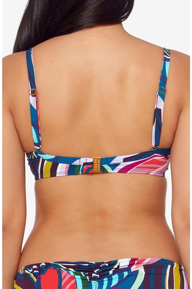 Absolutely Fabulous Tie Front Underwire Bikini Top, Alternate, color, BLUE MULTI