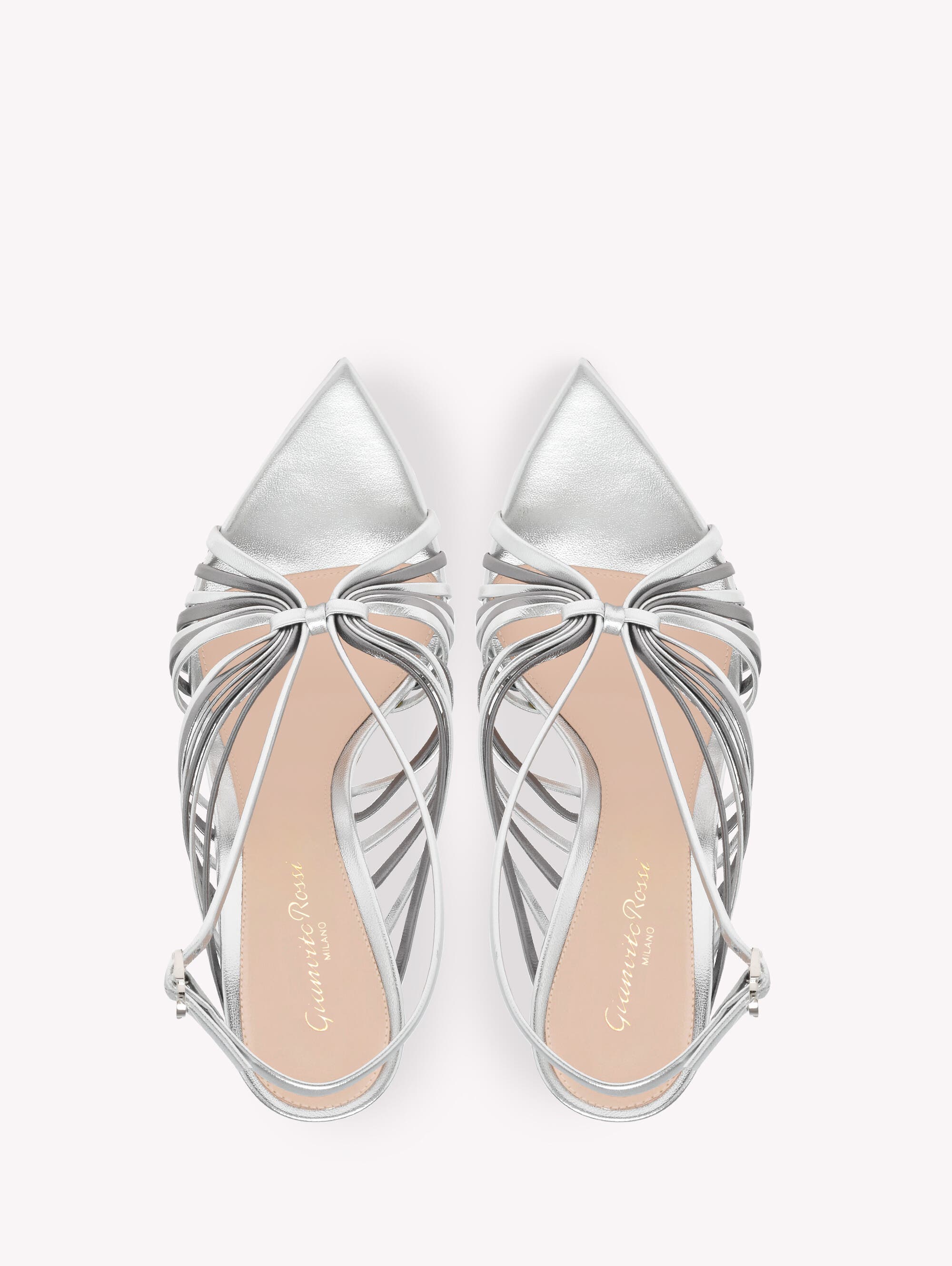 Gianvito Rossi Muse Sandal, Alternate, color, Metallic Silver Leather