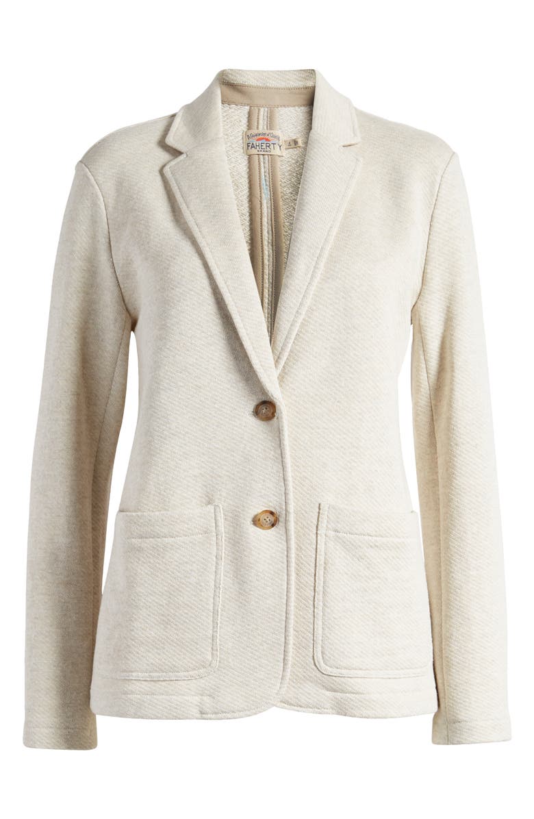 Faherty Inlet Cotton Blend Knit Blazer, Alternate, color, Light Oatmeal Melange