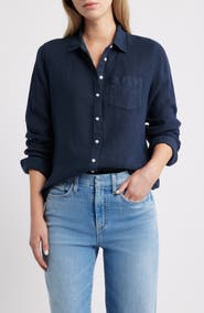 Caslon® Casual Linen Button-Up Shirt