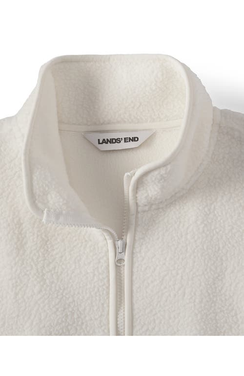 Lands' End Plus Size Half Zip Cozy High Pile Fleece Pullover In Gray