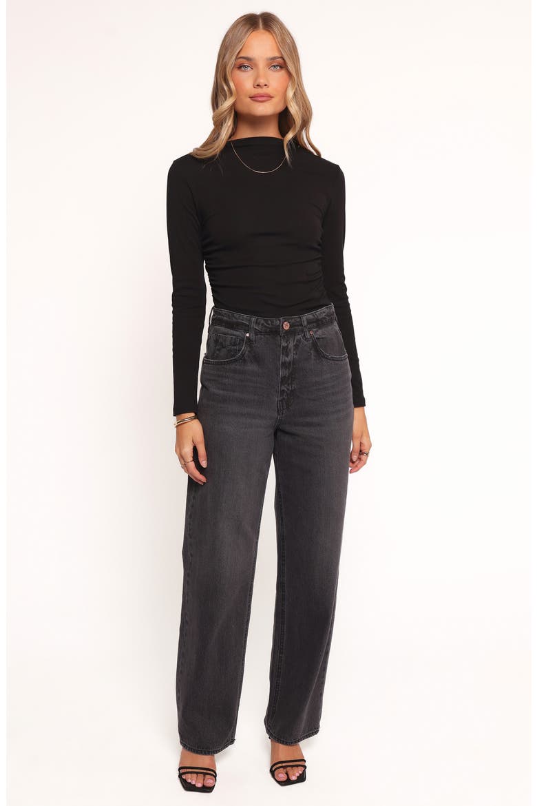 Nissa Long Sleeve Top, Alternate, color, BLACK