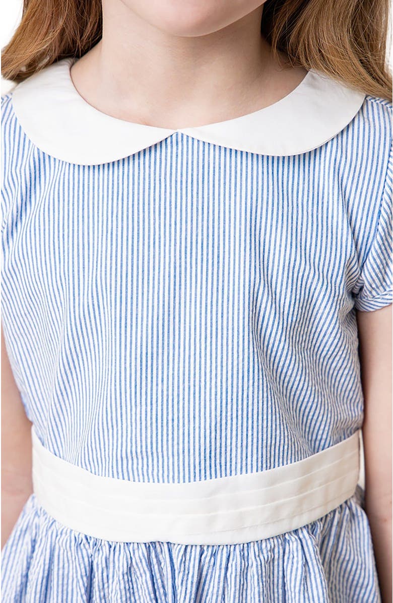 Hope & Henry Girls' Organic Seersucker Peter Pan Collar Dress, Kids, Alternate, color, 