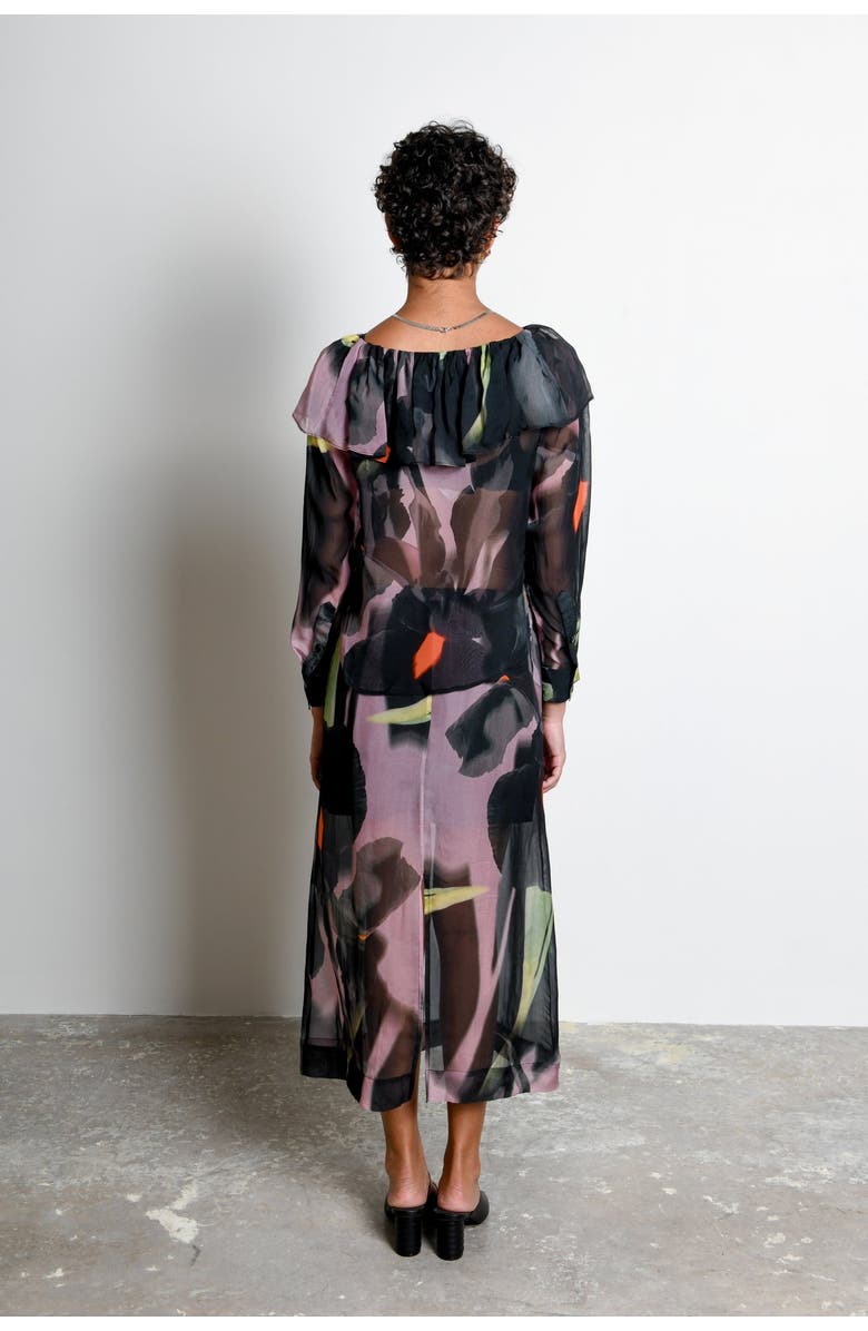 Untitled in Motion Mora Sheer Organza Midi Skirt, Alternate, color, Shadow Iris