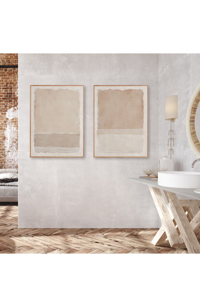 Napa Home & Garden 29.5"W x 1.5"D x 39.25"H Composition In Taupe Giclees Framed Wall Art Set of 2, Alternate, color, Beige