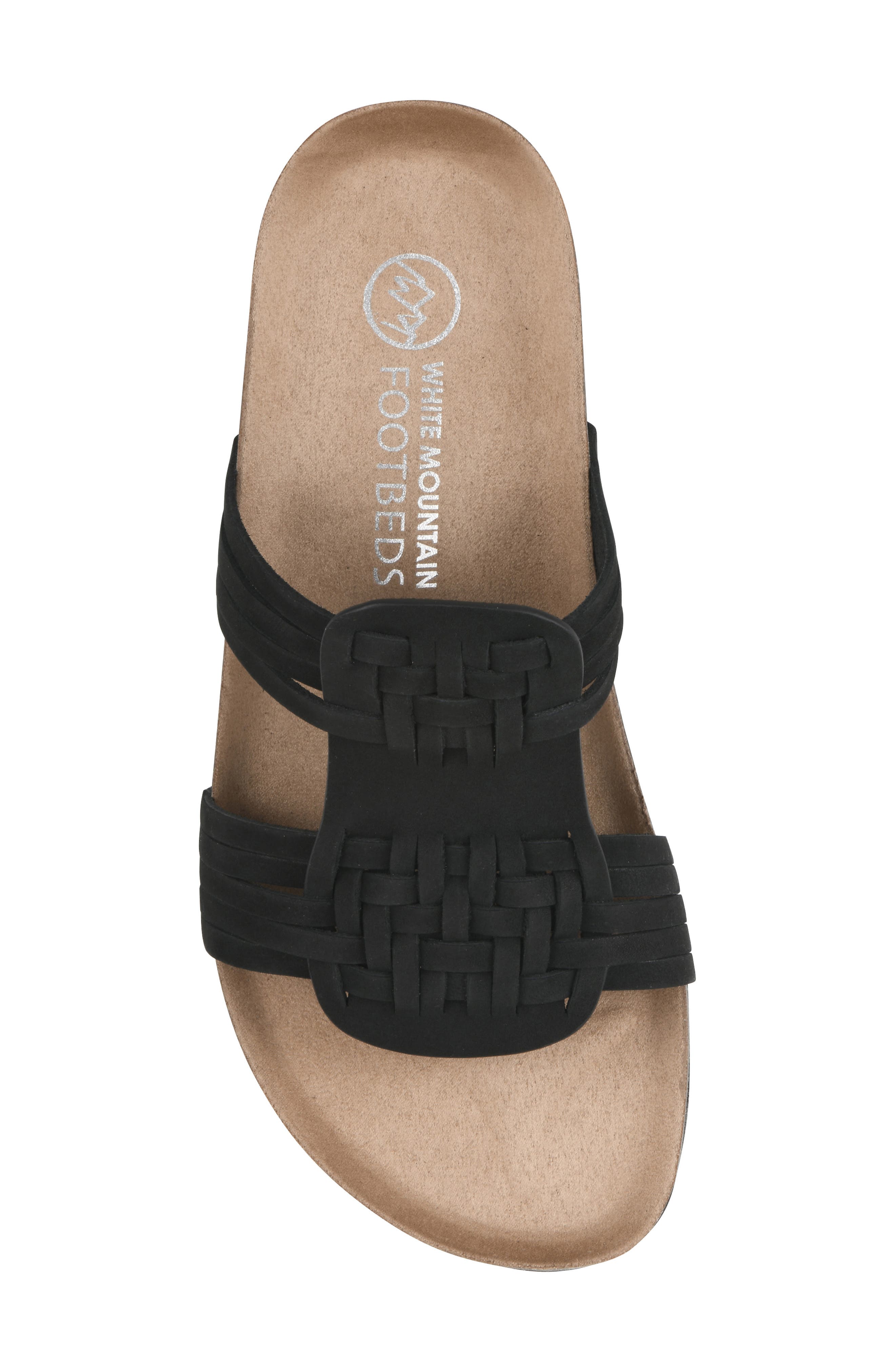 White Mountain Footwear Halicore Slide Sandal, Alternate, color, Black/ Nubuck