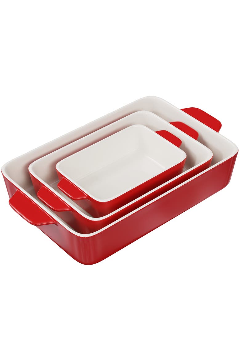 Baking Dishes - Set of 3, Alternate, color, Cream