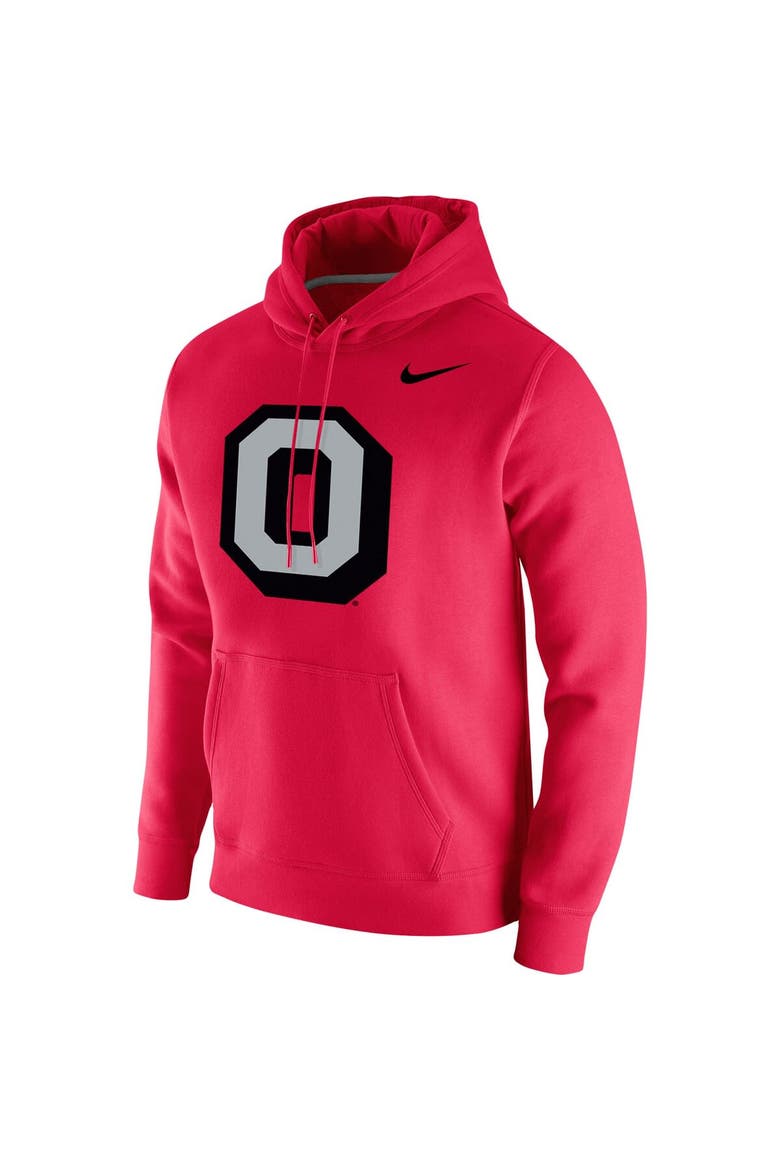 Men's Nike Scarlet Ohio State Buckeyes Vintage School Logo Pullover Hoodie, Alternate, color, Scarlet