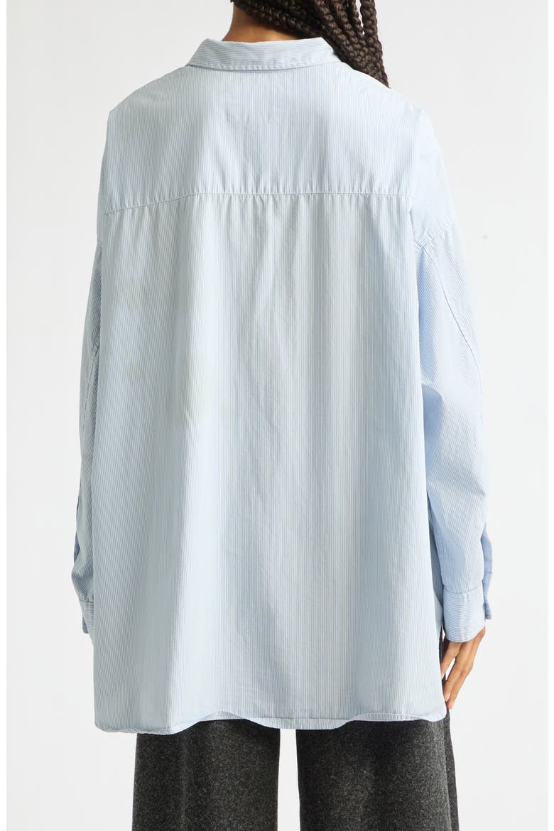 Oversize Oxford Button-Up Shirt, Alternate, color, BLUE/ WHITE
