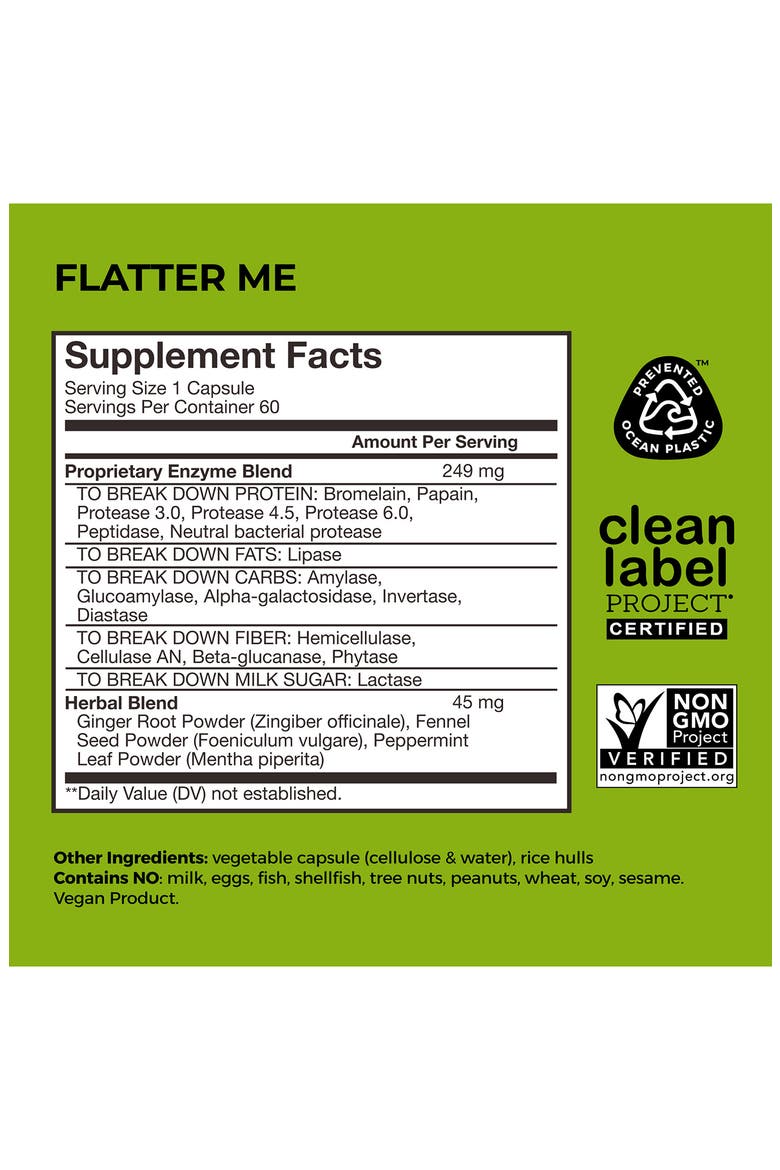 Flatter Me™ Digestive Enzyme Supplement, Alternate, color, NO COLOR