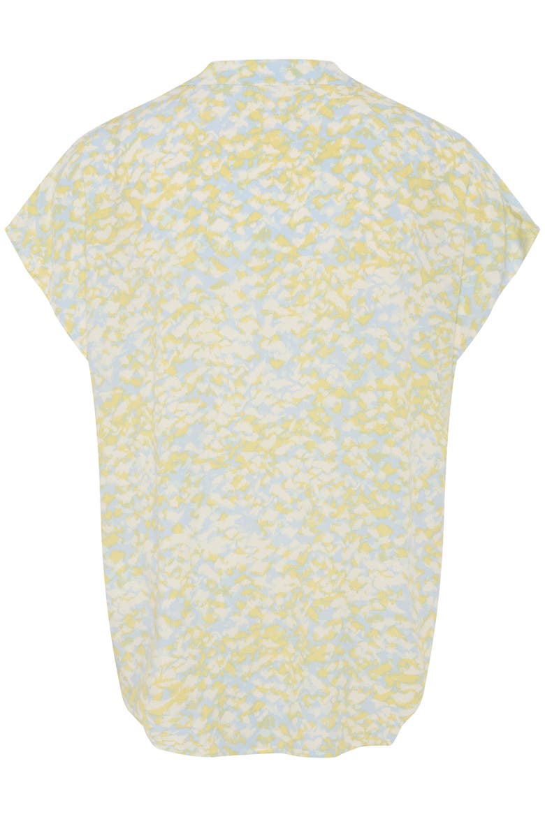 Wynter Notch Neck Short Sleeve Blouse, Alternate, color, Skyway Dizzy Print