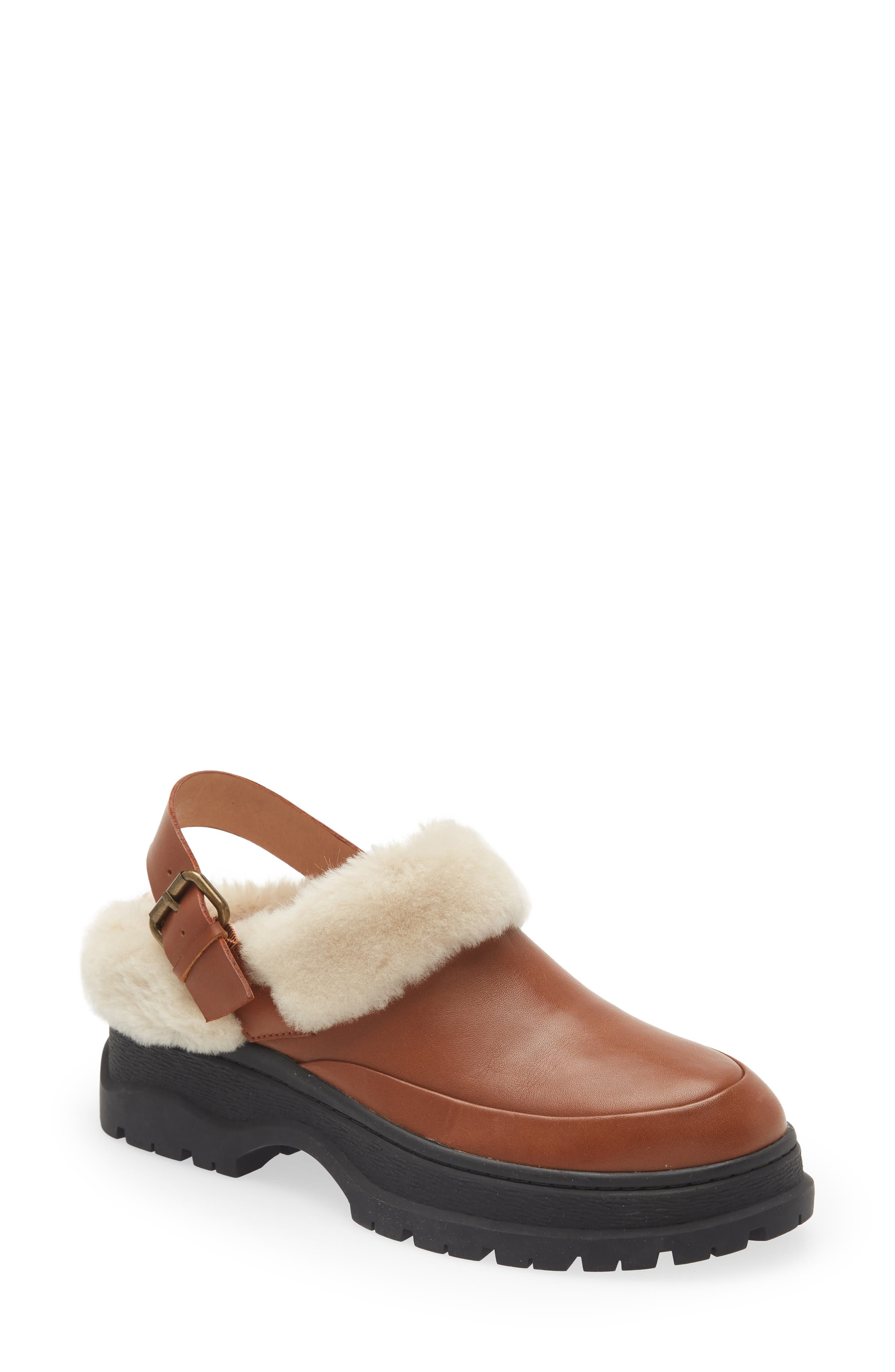 Madewell Tilly Faux Shearling Clog, Main, color, 