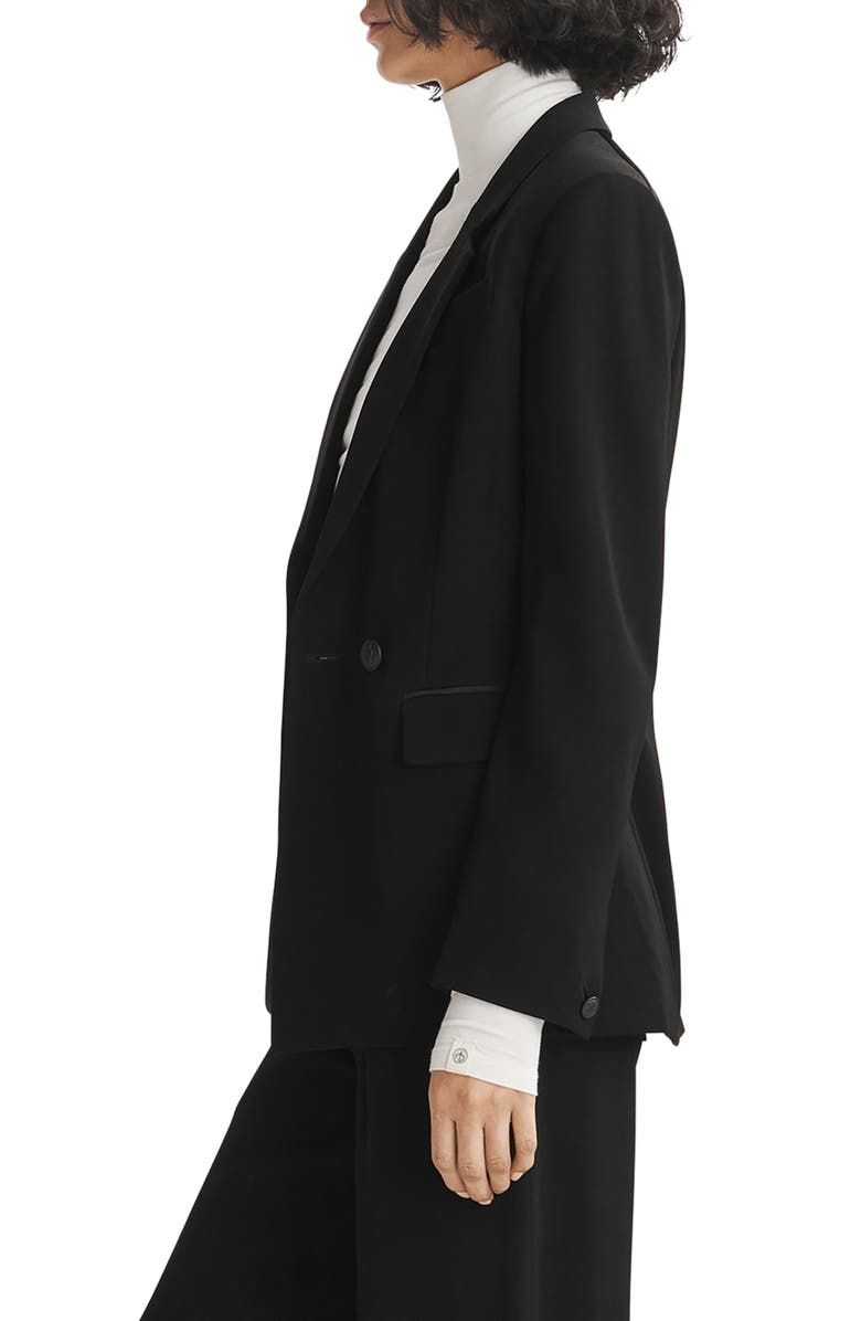 rag & bone Tessa Double Breasted Crepe Blazer, Alternate, color,