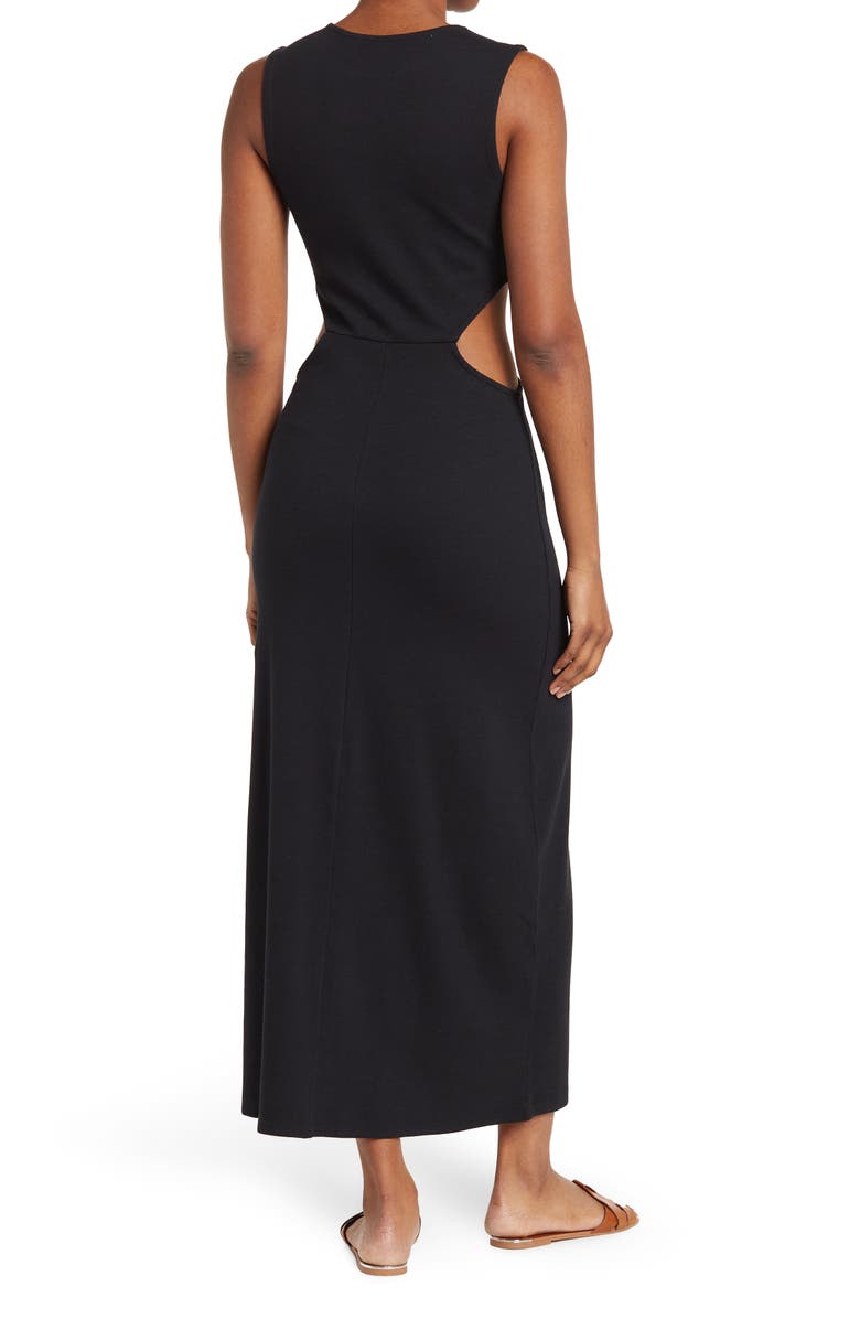 Melrose and Market Sleeveless Cutout Maxi Dress, Alternate, color, 