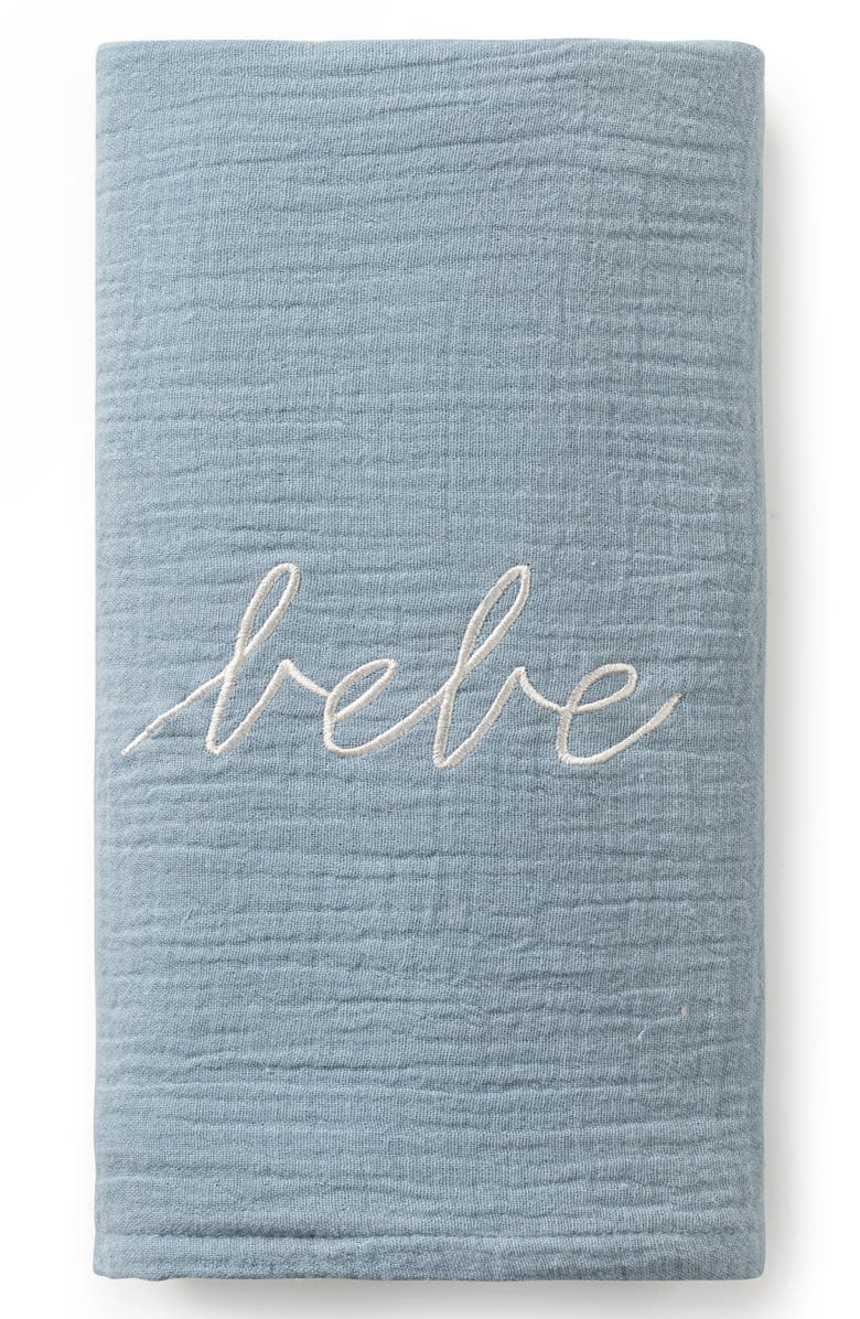 Domani Home Bebe Cotton Muslin Waffle Swaddle, Main, color, 