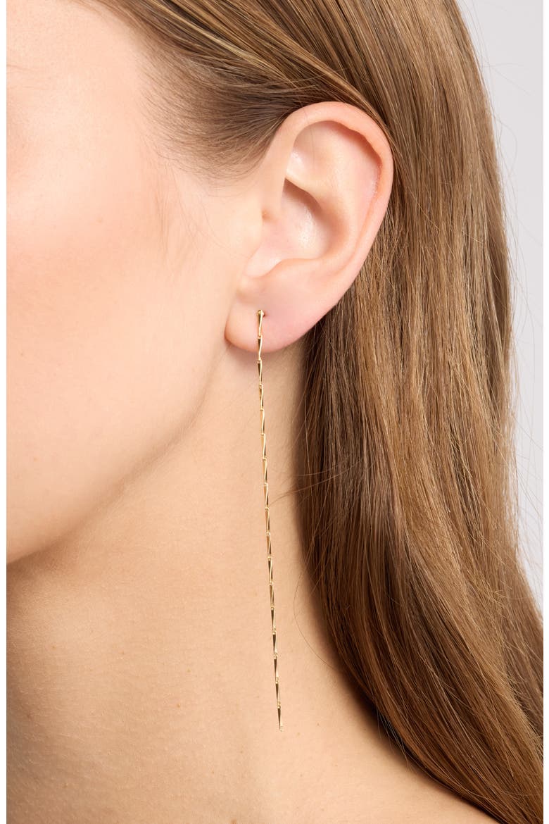 Delicate Chain Linear Drop Earrings, Alternate, color, 14K GOLD PLATED