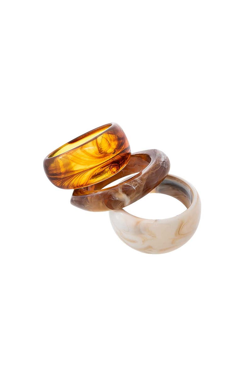 BY ADINA EDEN Caramel Swirl Resin Bangle Set, Main, color, Multi-Color
