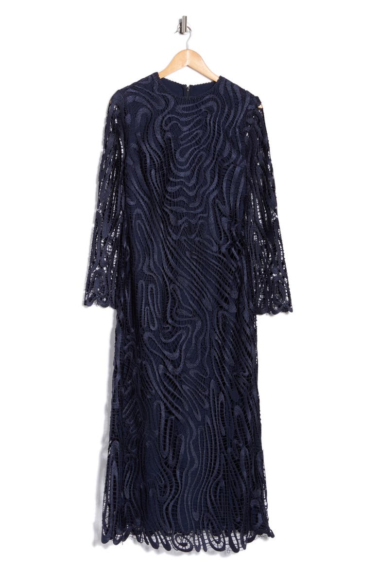 Vanina Lace Long Sleeve Dress, Alternate, color, MIDNIGHT