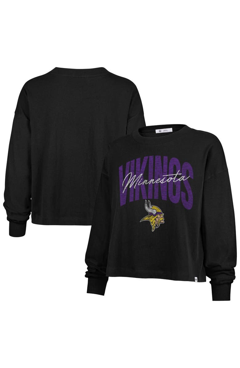 '47 Women's '47 Black Minnesota Vikings Muse Sydney Long Sleeve T-Shirt, Main, color, Black