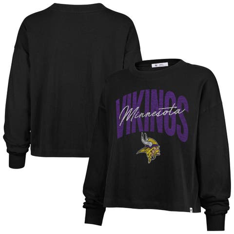 Women's '47 Black Minnesota Vikings Muse Sydney Long Sleeve T-Shirt