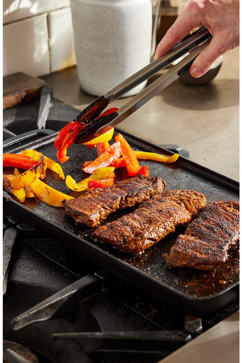 x Bobby Flay Reversible Cast Iron Grill & Griddle, Alternate, color, BLACK