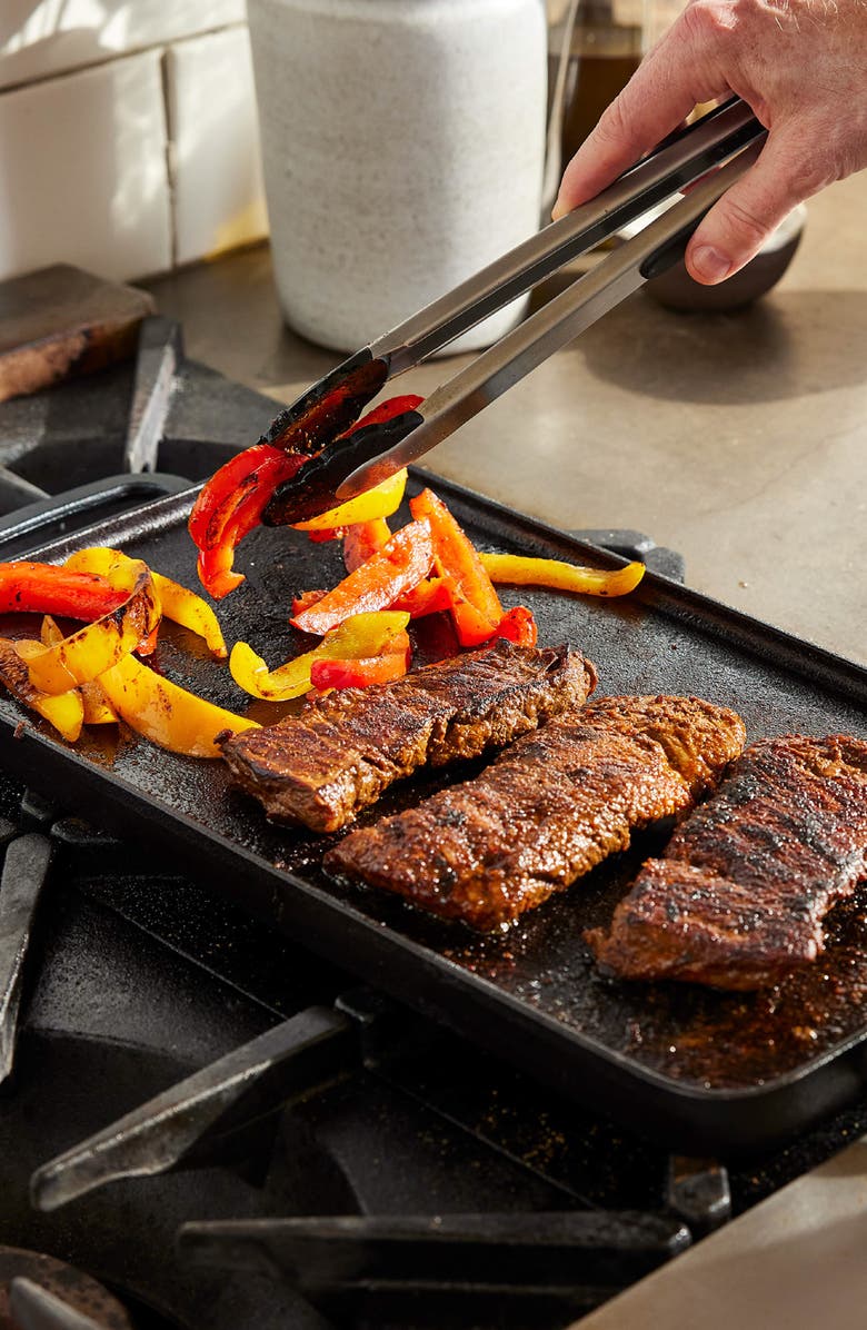 GreenPan x Bobby Flay Reversible Cast Iron Grill & Griddle, Alternate, color, Black