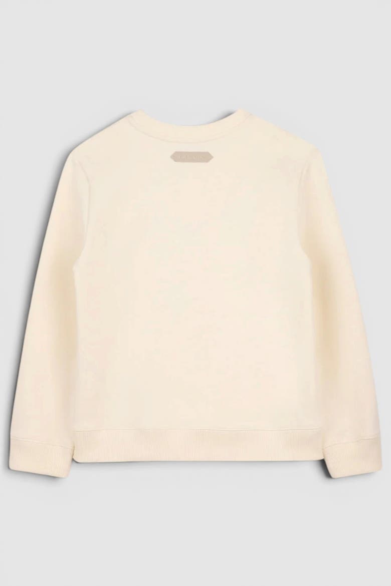 Kids  Sweatshirt In Cotton, Alternate, color, Off White