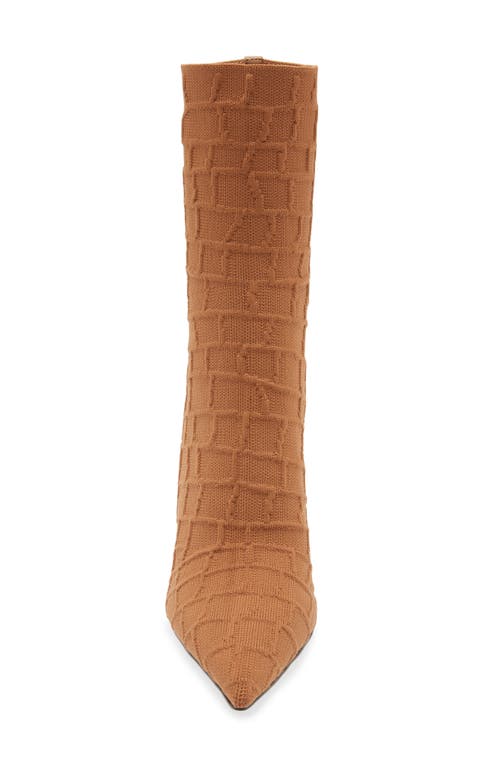 Steve Madden Midnite Knit Stiletto Bootie In Brown