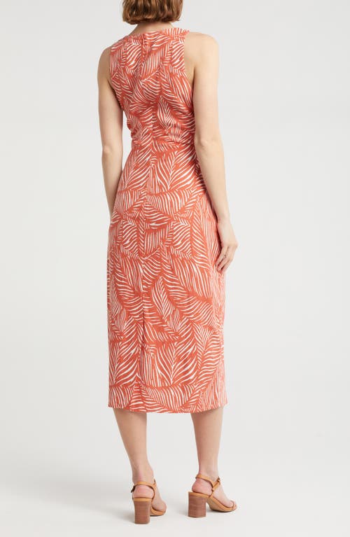 Nordstrom Rack Sleeveless Tie Waist Linen Blend Midi Dress