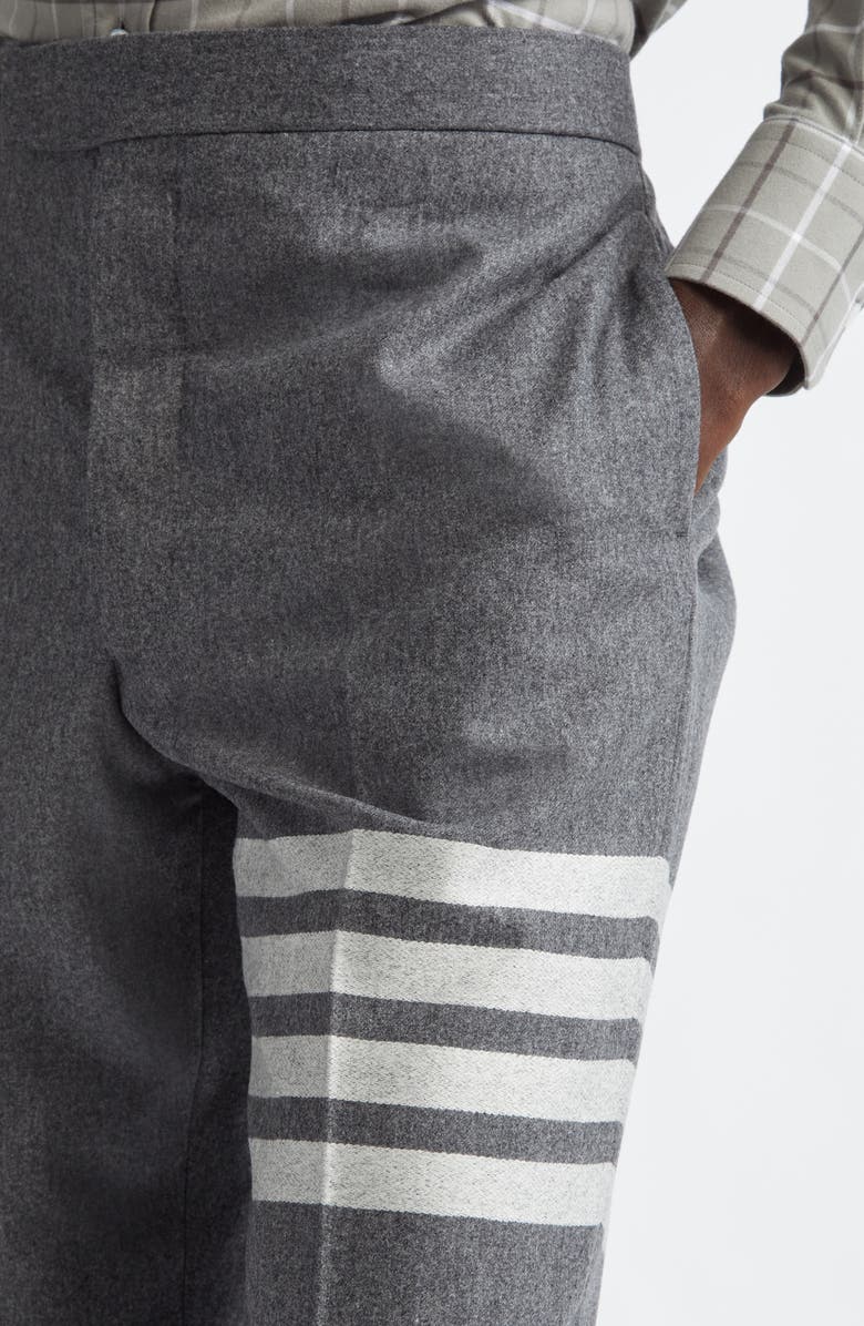 Thom Browne Wool & Cashmere 4-Bar Trousers, Alternate, color, Medium Grey