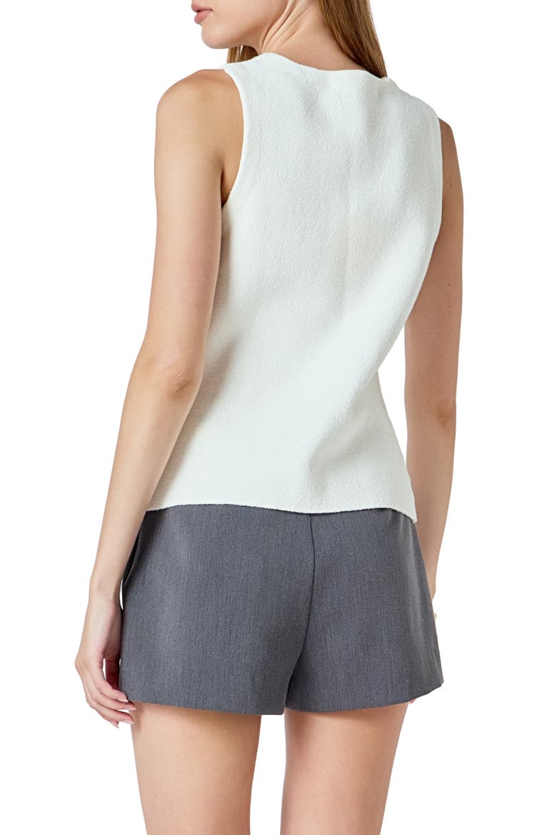 Cotton Blend Knit Vest, Alternate, color, IVORY