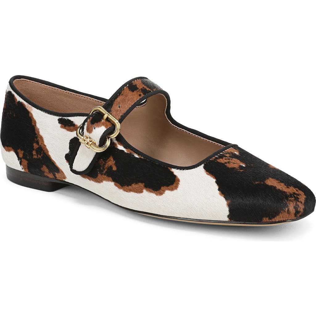 Sam Edelman Michaela Genuine Calf Hair Mary Jane Flat In Multi