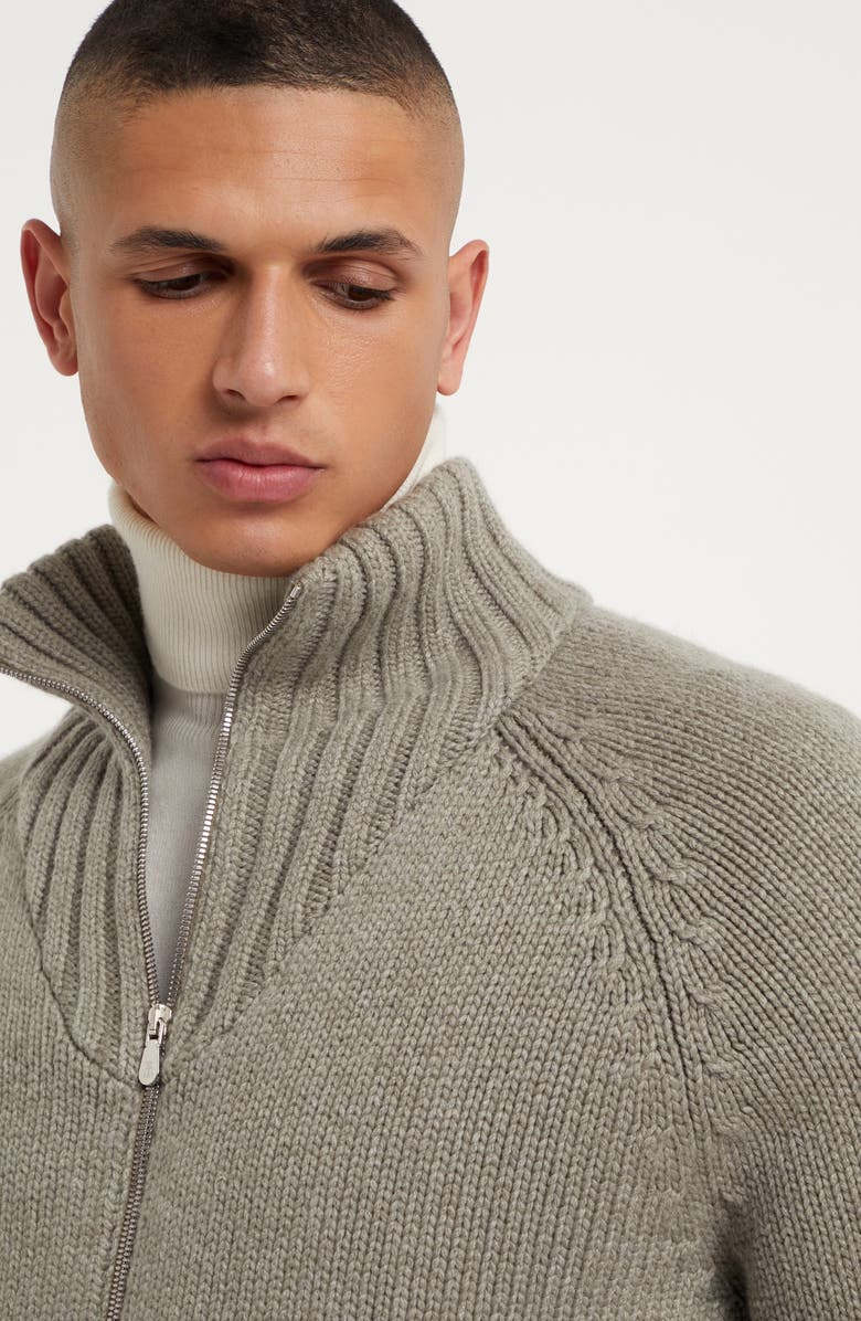 Brunello Cucinelli Knit jacket with padding, Alternate, color, 