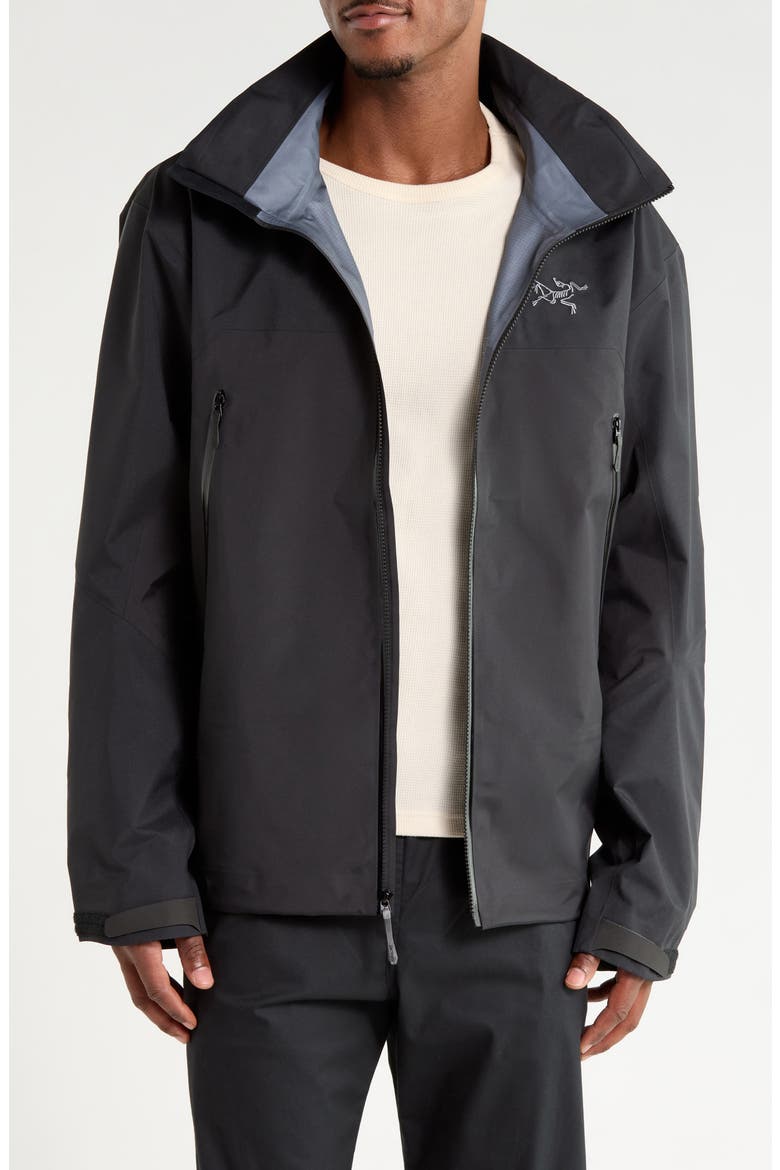 Beta AR Waterproof Gore-Tex® Pro Hooded Jacket, Main, color, BLACK