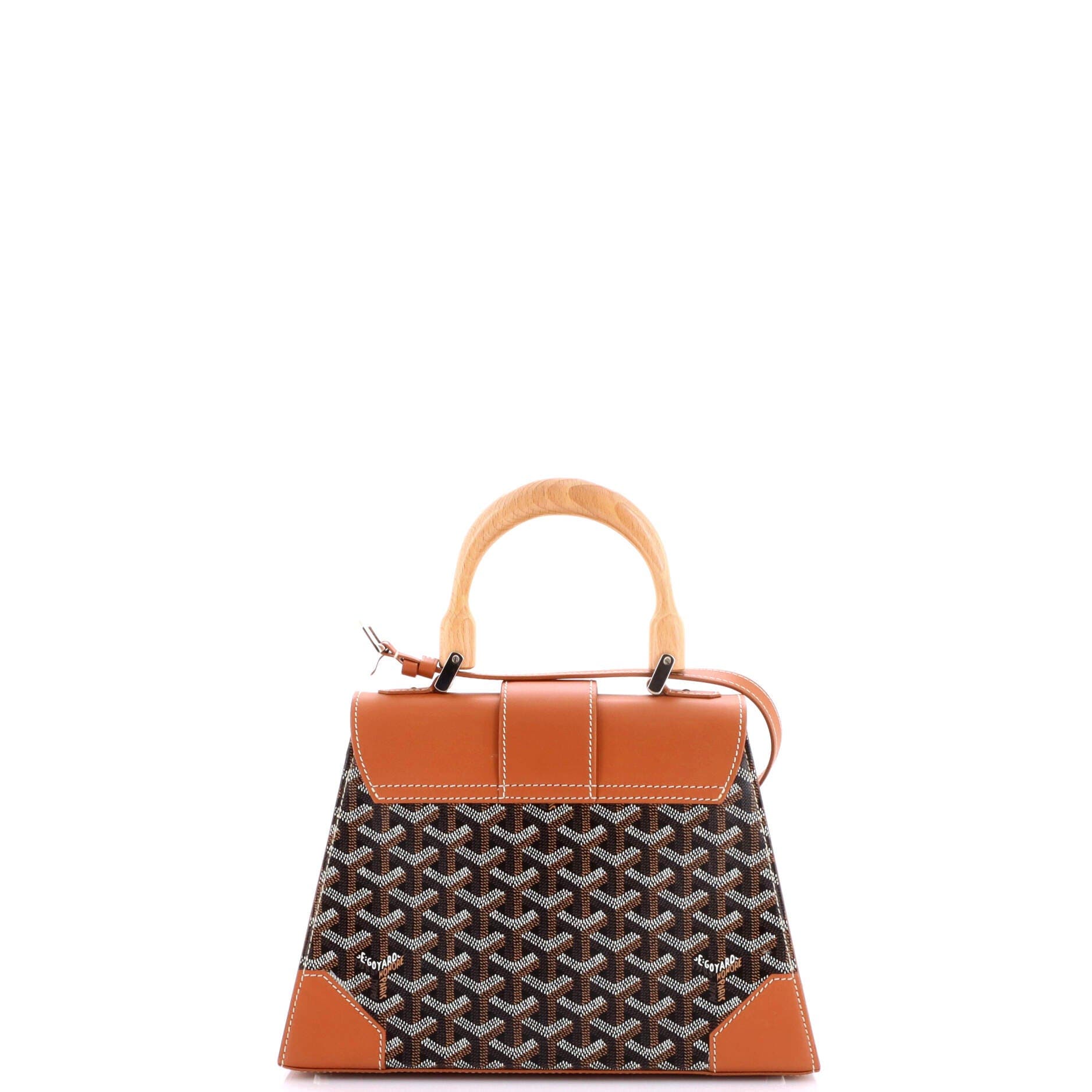 Saigon Top Handle Bag Coated Canvas with Leather PM, Alternate, color, Brown