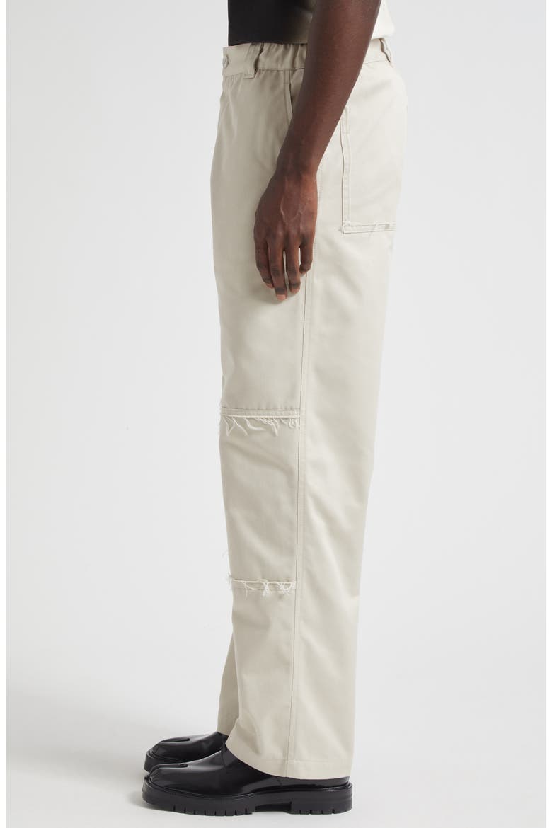 Distressed Seam Twill Pants, Alternate, color, BEIGE