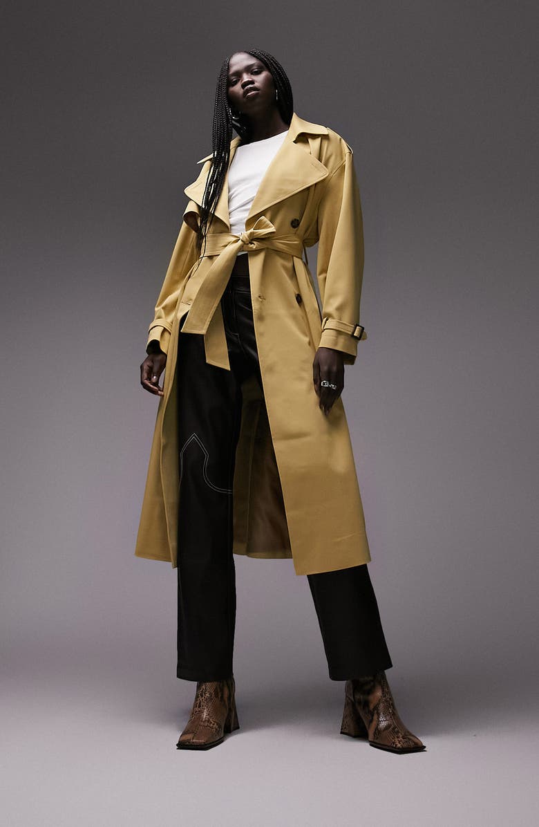 Topshop Soft Classic Trench Coat, Main, color,