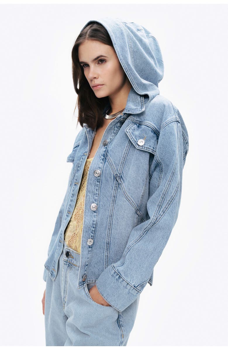 Nocturne Hooded Denim Jacket, Alternate, color, 