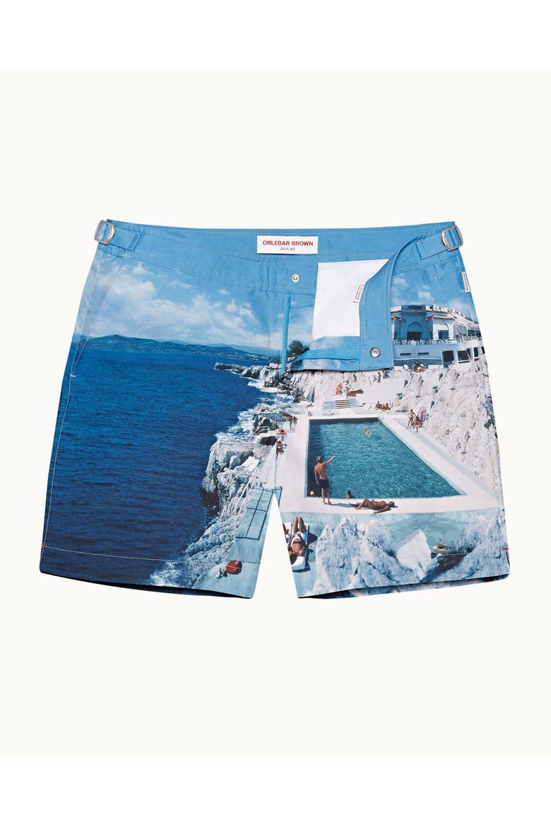 Bulldog Mid-Length Swim Shorts, Alternate, color, ROC POOL II