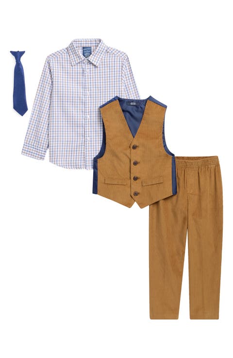 Kids' Corduroy 4-Piece Vest Set