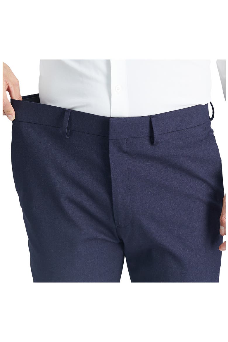 Sharkskin Slim Fit Stretch Dress Pant, Alternate, color, DARK NAVY