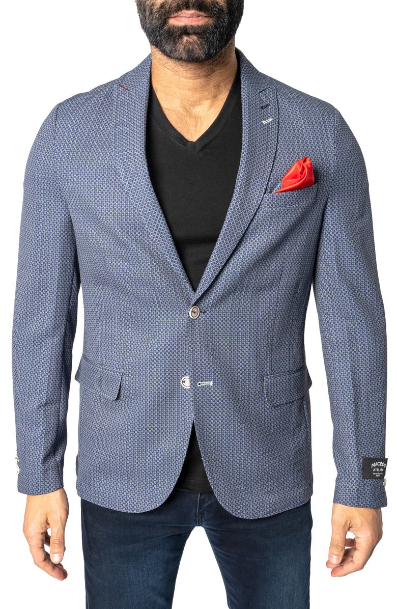 Maceoo Descartes Unconstructed Thatch Blue Blazer, Main, color, Blue