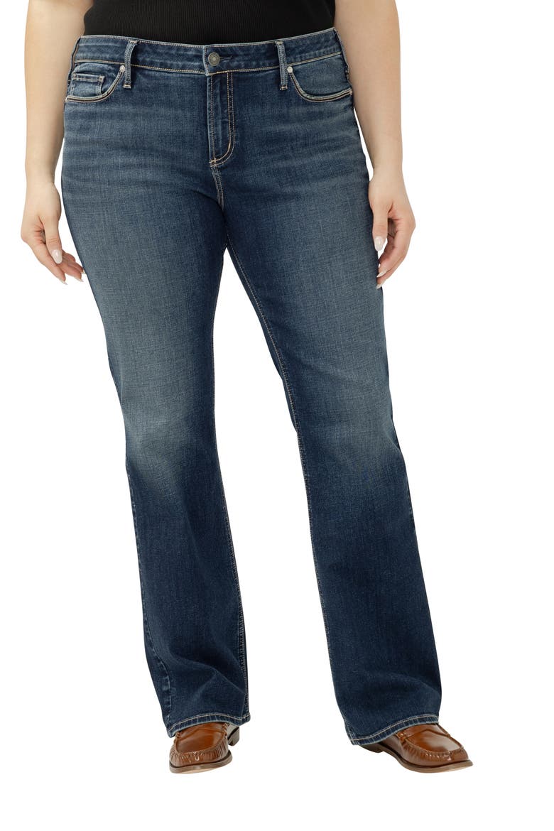 Elyse Curvy Mid Rise Bootcut Jeans, Main, color, HARLOW