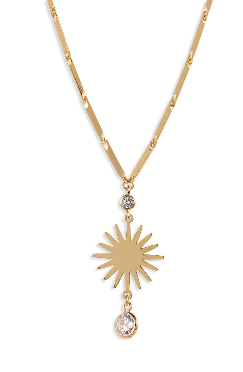 Ettika Starburst Pendant Necklace, Main, color, 