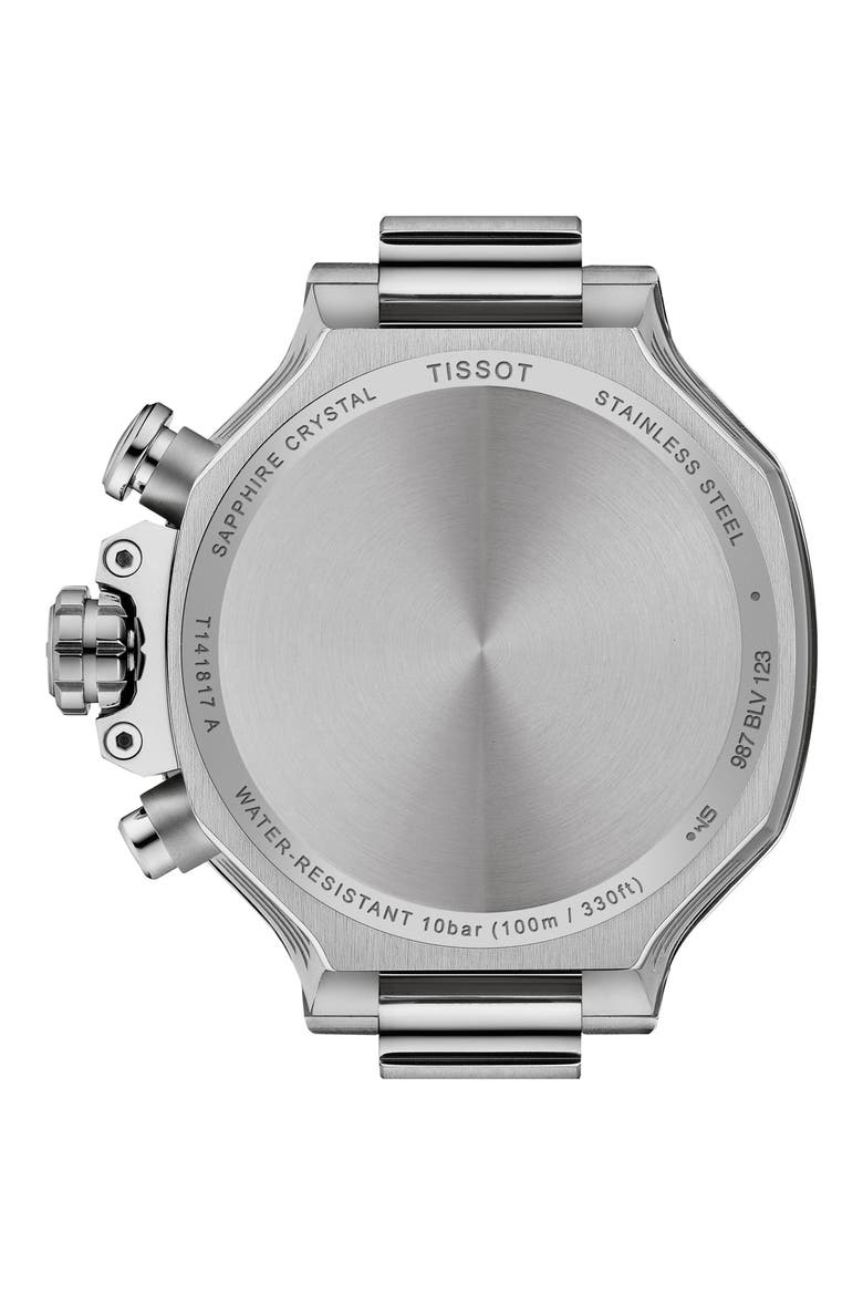 T-Race Chronograph Silicone Strap Watch, 38mm, Alternate, color, WHITE MOTHER OF PEARL