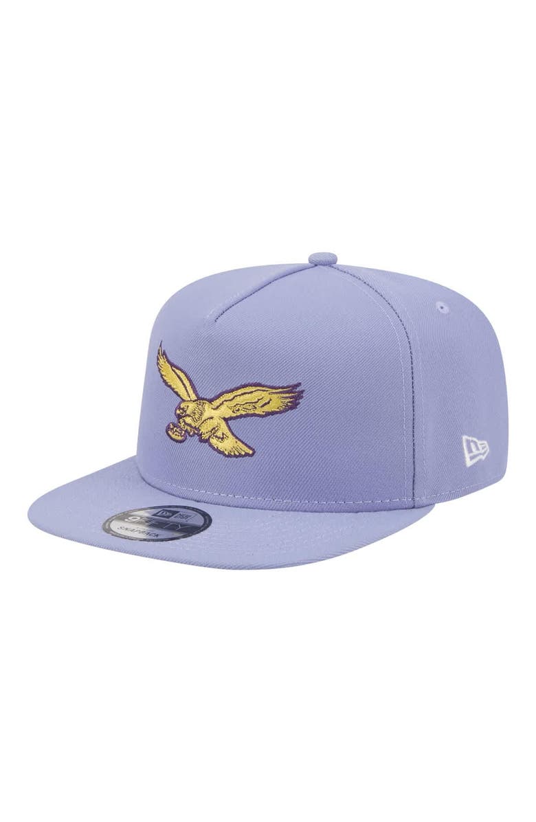 New Era Men's New Era Lavender Philadelphia Eagles Bloom A-Frame 9FIFTY Snapback Hat, Alternate, color, Lavender