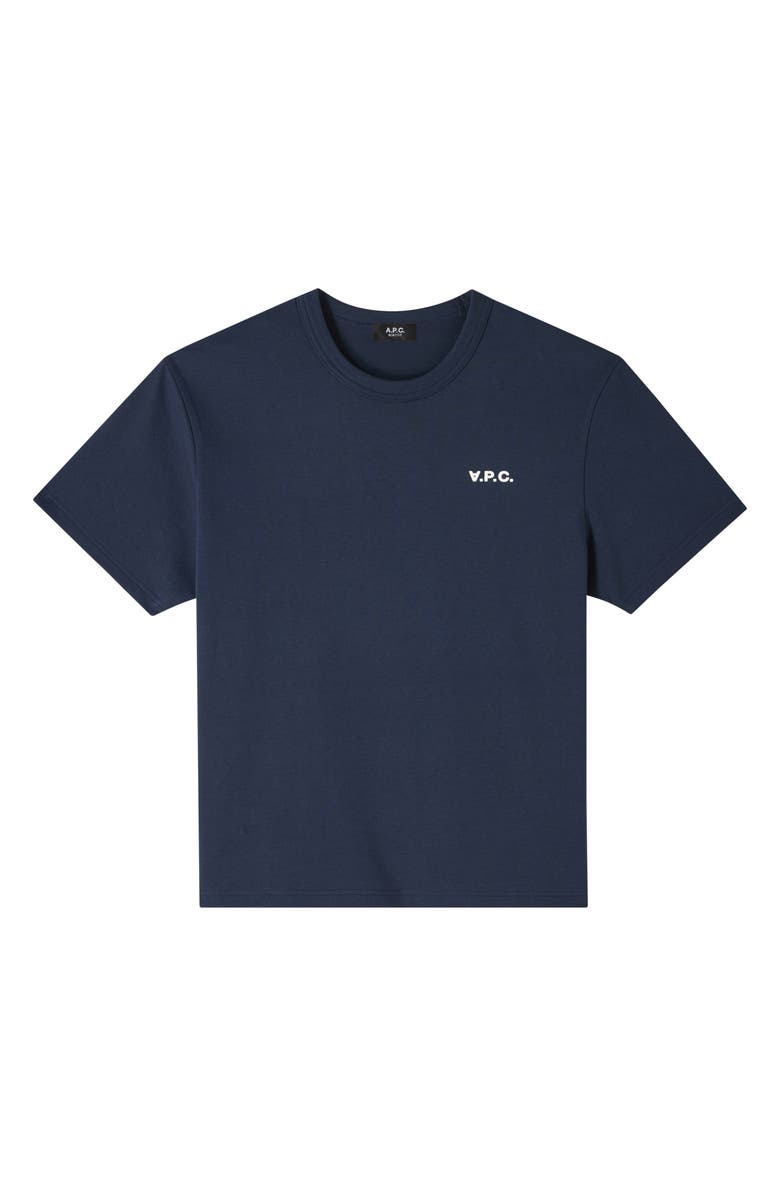A.P.C. Boxy Organic Cotton T-Shirt, Alternate, color, Bleu Gris/ Dark Navy