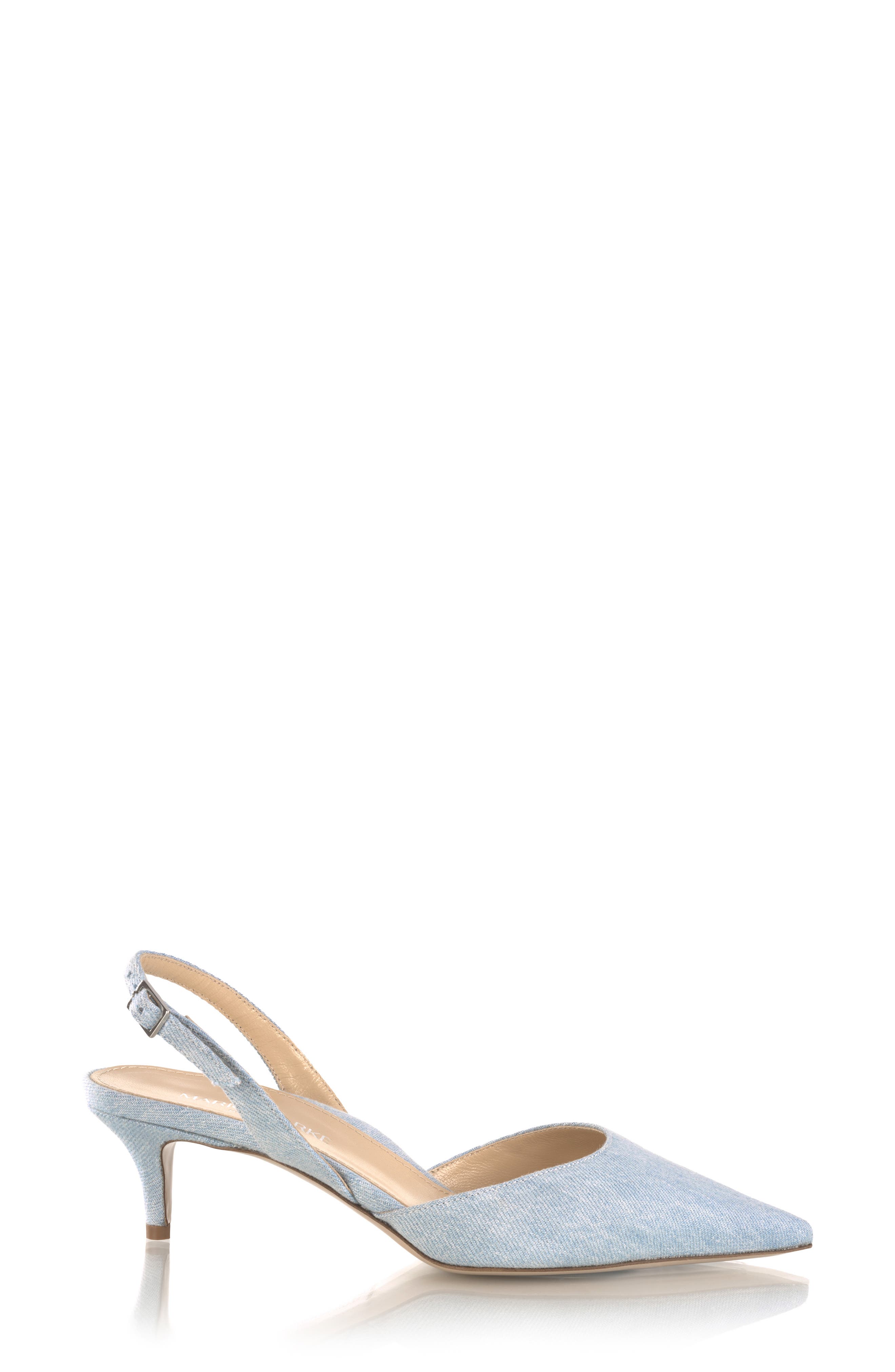 Classic Slingback Pointed Toe Pump, Alternate, color, DENIM