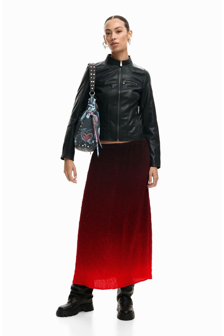 Faux Leather Jacket, Alternate, color, BLACK